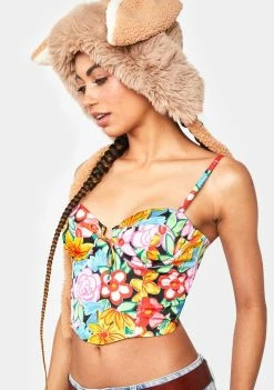 For Love & Lemons Bustier Crop Top Mallory Corset Top