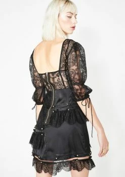 For Love & Lemons Sabina Tiered Mini Dress