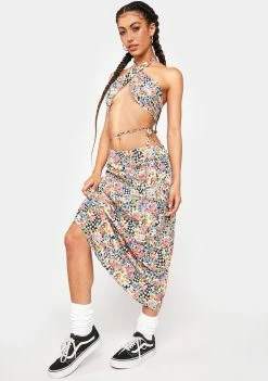 For Love & Lemons Maxi Skirt Deidre Midi Skirt