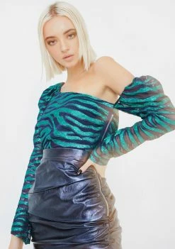 For Love & Lemons Vixen Asymmetrical Crop Top Tops