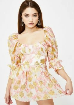 For Love & Lemons Shop 33 For Love & Lemons Rose Madame Brocade Babydoll Dress Dresses